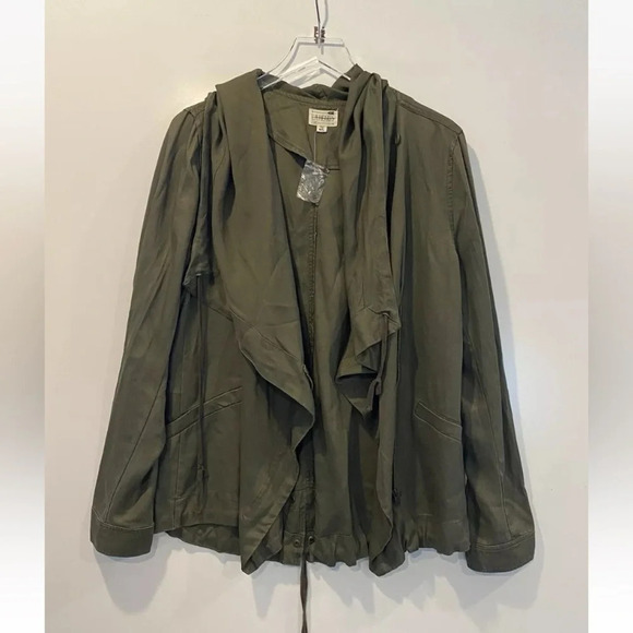 NWOT LA Hearts Green Hooded Utility Jacket Womens Size M/L (A) - Picture 1 of 5
